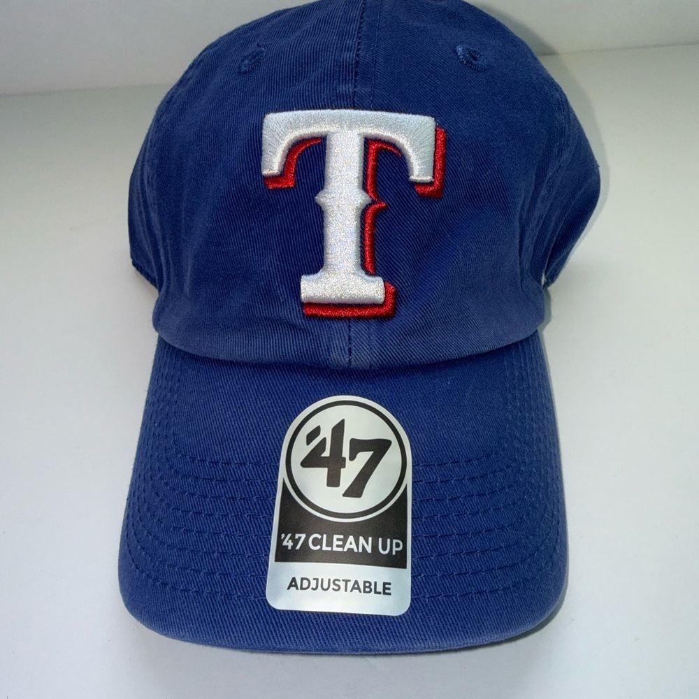 NWT ‘47 Brand Texas Rangers Clean Up Adjustable Hat - Blue MLB Dad Cap